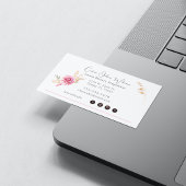 ベーカリーケーキピンクエレガントの水色 名刺