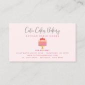 ベーカリーケーキピンクコーラルスプリンクルズパティシフシック ロイヤリティカード (裏面)