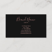 ベーカリーケーキペストリーバラ金ゴールドウィスクシェフミニマル 名刺 (裏面)