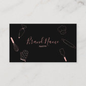 ベーカリーケーキペストリーバラ金ゴールドウィスクシェフミニマル 名刺 (正面)