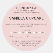 ベーカリーケーキホーム法律的食品使用許諾 ラウンドシール (正面)