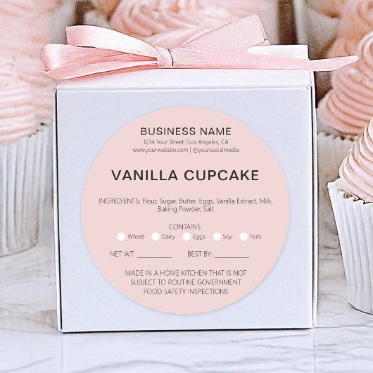 ベーカリーケーキホーム法律的食品使用許諾 ラウンドシール