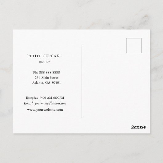 ベーカリーケーキミキサー私たちはオープンプロモーション ポストカード (裏面)