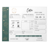 ベーカリーケーキ注文型枠小事業配送 ノートパッド (正面)