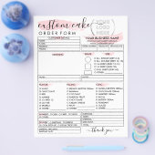 ベーカリーケーキ注文型枠 チラシ (シングル)