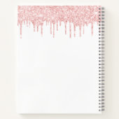 ベーカリーケーキ赤面ピンクグリッタードリップペストリーデザート ノートブック (裏面)