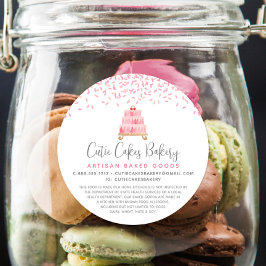 ベーカリーケーキ赤面ピンクスプレッレスデザートリーガル ラウンドシール