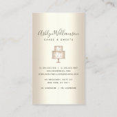 ベーカリーケーキ金ゴールドグリッタードリップスパティリシェフデザート 名刺 (裏面)