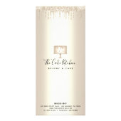 ベーカリーケーキ金ゴールドグリッターパティシシェフデザートメニュー ラックカード (裏面)