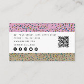 ベーカリーケーキ&スイーツQRコードソーシャルメディアのアイコン 名刺 (裏面)