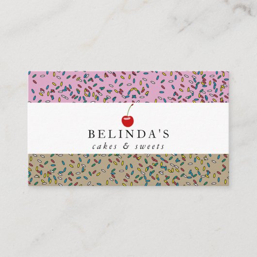 ベーカリーケーキ&スイーツQRコードソーシャルメディアのアイコン 名刺 (正面)