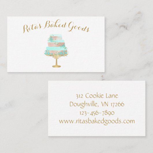 ベーカリーケーキ 名刺 (正面/裏面)