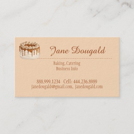 ベーカリーケータリング焼いたグッズ調理師 名刺 (正面)