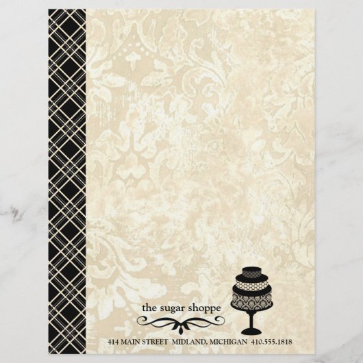 ベーカリーコンテンポラリー会社レターヘッドテンプレート レターヘッド (正面)