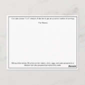 ベーカリーサイト用イベントケーキ配送カード ポストカード (裏面)