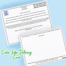 ベーカリーサイト用イベントケーキ配送カード