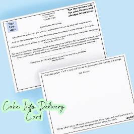 ベーカリーサイト用イベントケーキ配送カード ポストカード