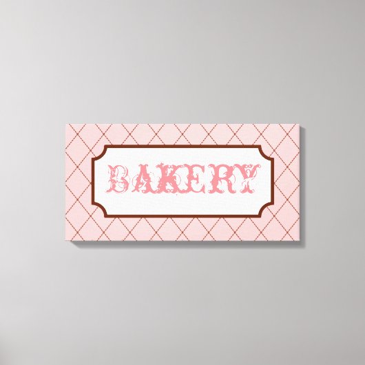 ベーカリーサインウォールアート キャンバスプリント (正面)