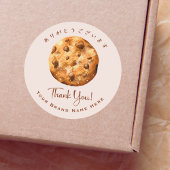 ベーカリーサンキュークッキーチョコレートチップウォーターカラー ラウンドシール