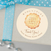 ベーカリーサンキュークッキービスケットウォーター素朴カラー ラウンドシール