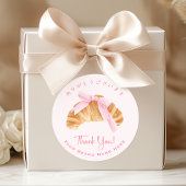 ベーカリーサンキューパンクロワッサンピンクコケット ラウンドシール