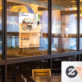 ベーカリーサービスウィンドウの固定 ウィンドウサイン