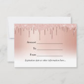 ベーカリーシェフのバラ金ゴールド滴下贈与証 (裏面)