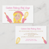 ベーカリーシェフイエロー髪の素朴なケト菓子 名刺 (正面/裏面)