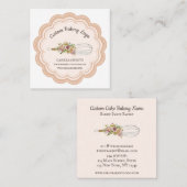 ベーカリーシェフウィスクフラワー スクエア名刺 (正面/裏面)