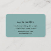 ベーカリーシェフウィスク転がのピン配管バッググリーン 名刺 (裏面)