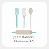 ベーカリーシェフティール(緑がかった色)キッチンツール食品事業 スクエアシール (正面)