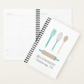 ベーカリーシェフティール（緑がかった色）キッチン具食品ビジネスベーカリー プランナー手帳 (ディスプレー)