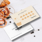 ベーカリーシェフベージュマフィン追加ロゴスクリプトフォント ロイヤリティカード