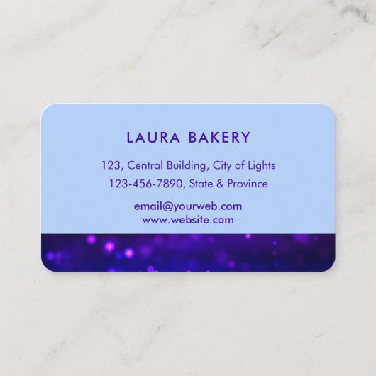 ベーカリーシェフ転がウィスクのピンパープルブルー 名刺 (裏面)