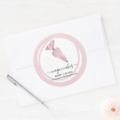 ベーカリーショップピンクサークルペストリー ラウンドシール (封筒)