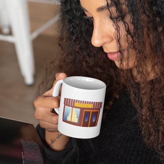 ベーカリーショップフロントケーキ店 コーヒーマグカップ