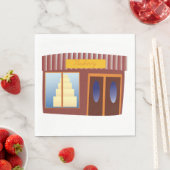 ベーカリーショップフロントケーキ店 スタンダードランチョンナプキン (インサイチュ)