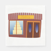 ベーカリーショップフロントケーキ店 スタンダードランチョンナプキン (正面)