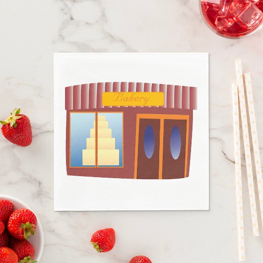 ベーカリーショップフロントケーキ店 スタンダードランチョンナプキン