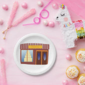 ベーカリーショップフロントケーキ店 ペーパープレート (パーティー)