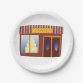 ベーカリーショップフロントケーキ店 ペーパープレート (正面)