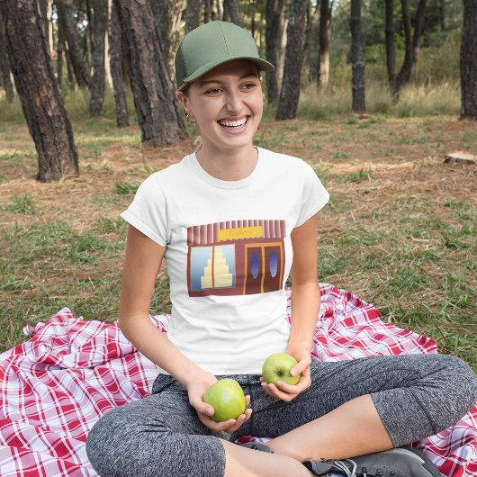 ベーカリーショップフロントケーキ店 Tシャツ