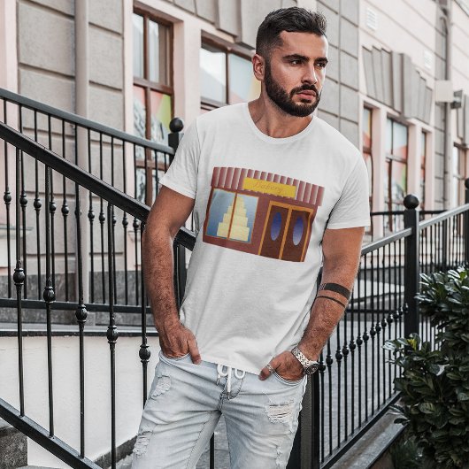 ベーカリーショップフロントケーキ店 Tシャツ