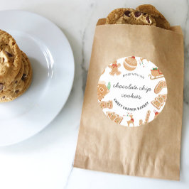 ベーカリージンガーブレッドホリデーベーキングクッキーステッカー ラウンドシール