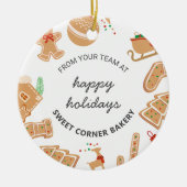 ベーカリージンガーブレッドホリデーベーキングクリスマスツリー セラミックオーナメント (正面)