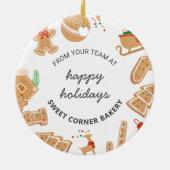 ベーカリージンガーブレッドホリデーベーキングクリスマスツリー セラミックオーナメント (裏面)