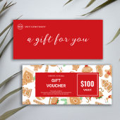 ベーカリージンジャーブレッドのビジネスロゴギフト券