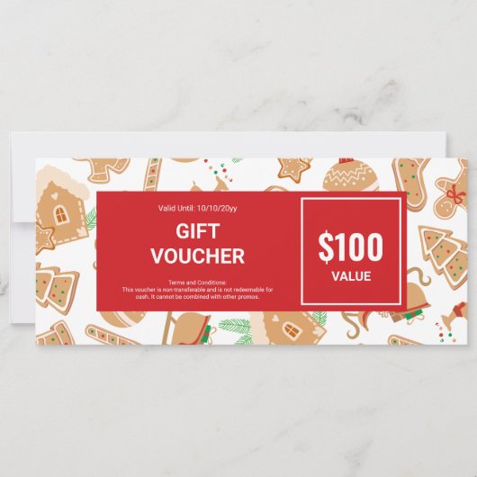 ベーカリージンジャーブレッドのビジネスロゴギフト券 (正面)