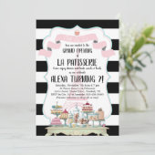 ベーカリースイーフランスのツ&トリート誕生日パーティー 招待状 (スタンド正面)