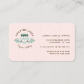 ベーカリースウィートケーキ&フローラリーフ会社のロゴ 名刺 (裏面)